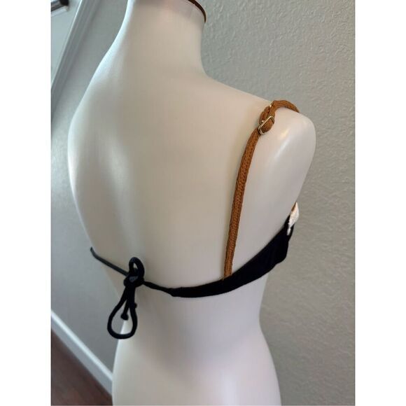 NWT Vix Paula Hermanny Firenze block print black/tan/white bikini XS/M - Picture 6 of 11